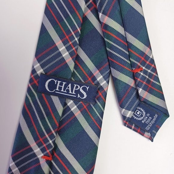 Chaps Kid's Clip-On Tie - Plaid - One Size - EUC - Picture 3 of 4